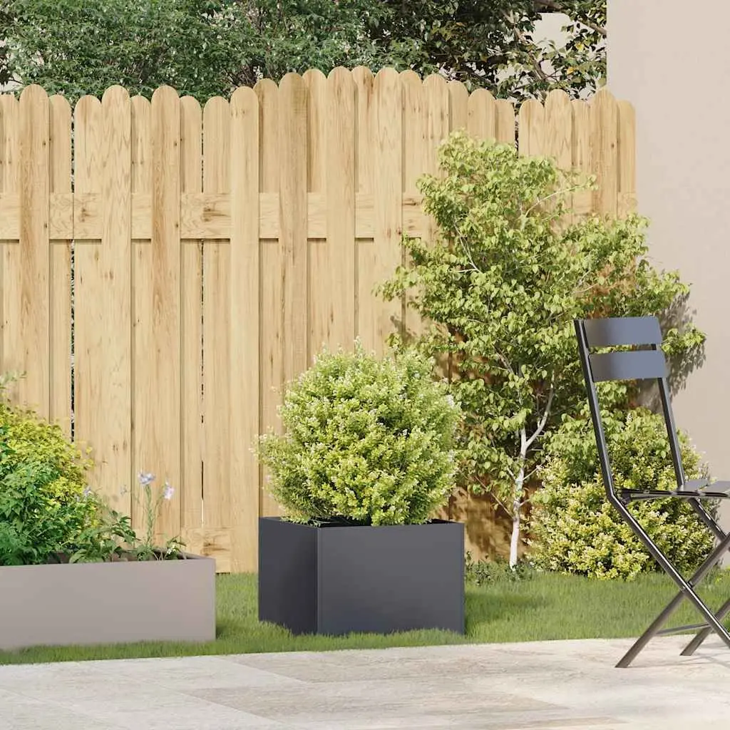 Steel Planter Box Anthracite Open Bottom 40x40x30 cm Garden Raised Bed Outdoor