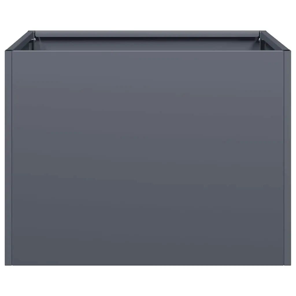 Steel Planter Box Anthracite Open Bottom 40x40x30 cm Garden Raised Bed Outdoor