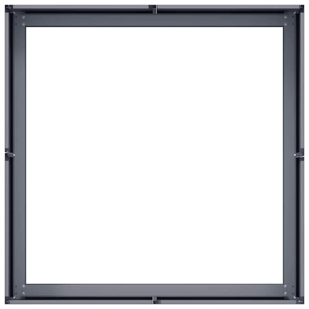 Raised Bed Planter Anthracite Cold-Rolled Steel 80x80x30cm Garden Outdoor Flowers Vegetables