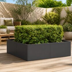 Create a Green Oasis with This Black Planter Box 100x100x30 cm