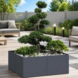 Your Friendly Anthracite Raised Garden Planter Box 100x100x40 cm