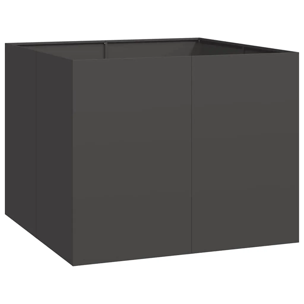 Steel Planter Box Black Cold-Rolled Steel 100x100x80 cm Raised Garden Bed