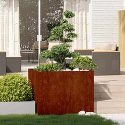 User-Friendly Weathering Steel Raised Planter Box