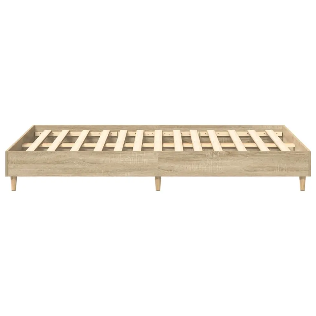 Bed Frame No Mattress 135x190 cm Double Size Bedroom Furniture Engineered Wood