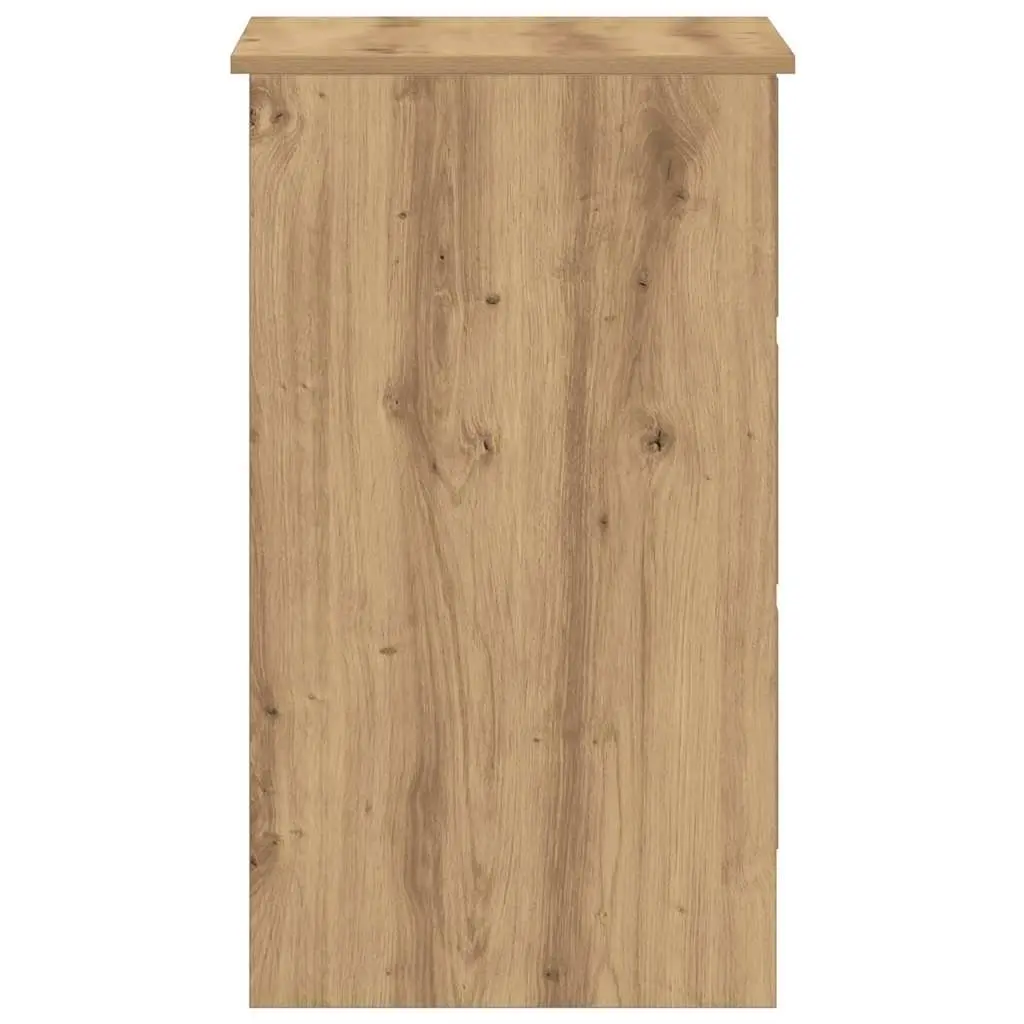 Office Desk Modern 90x45x76cm with 3 Drawers Engineered Wood Brown