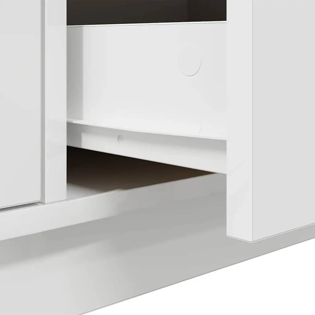TV Cabinet with RGB LED Lights Storage Unit White Living Room Furniture