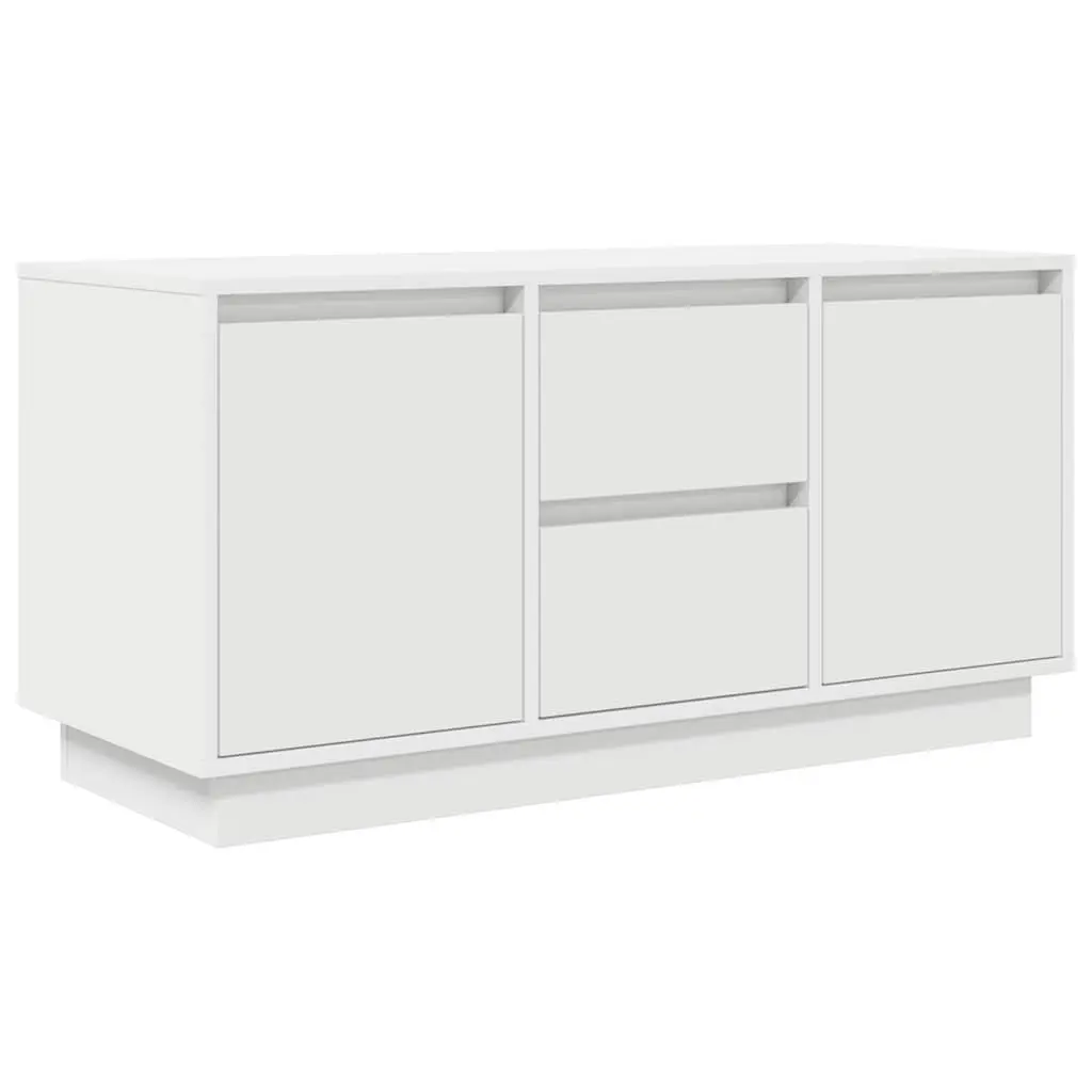 TV Cabinet with RGB LED Lights Storage Unit White Living Room Furniture