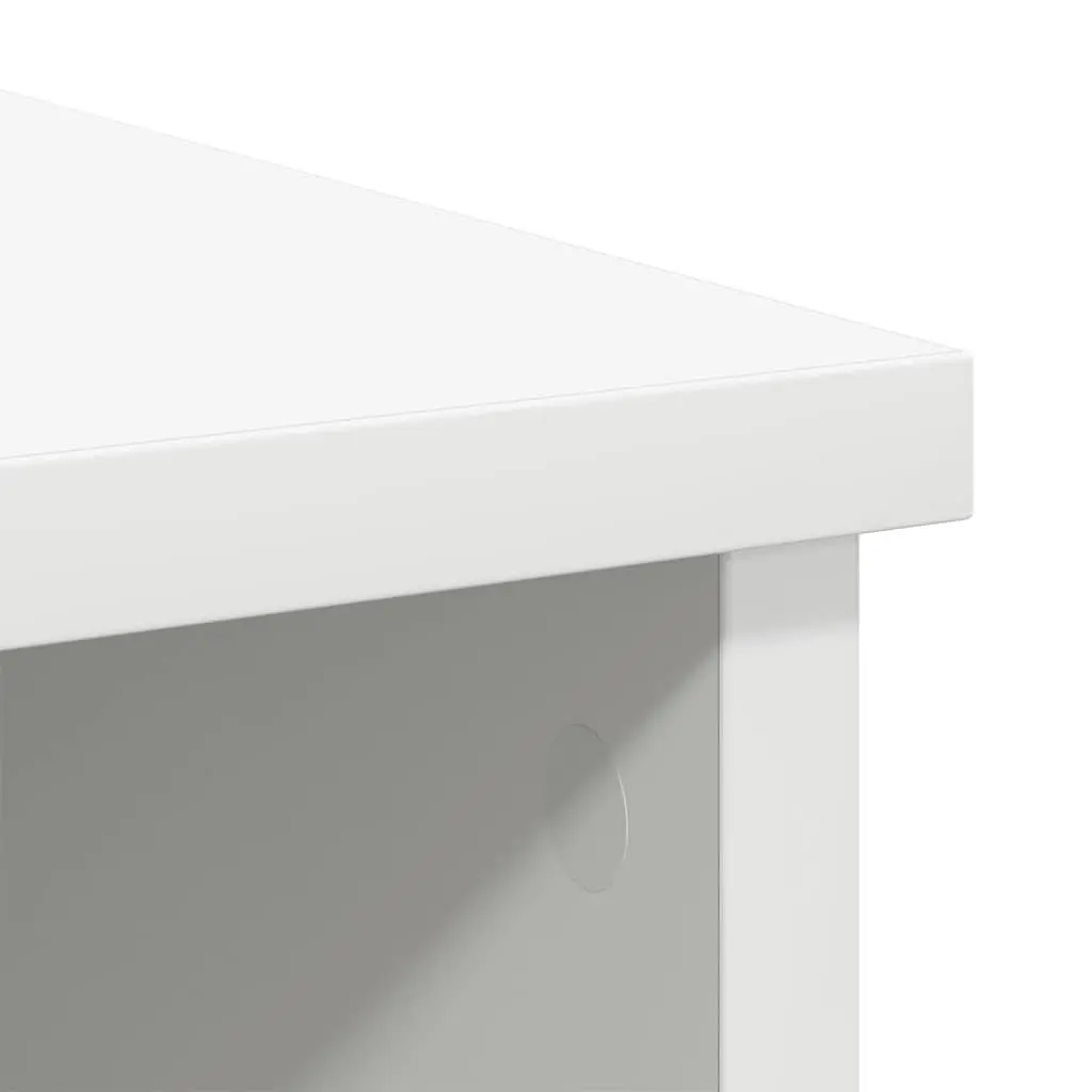 White Sideboard Cabinet with Drawer Storage Engineered Wood 101cm W x 35cm D x 76cm H