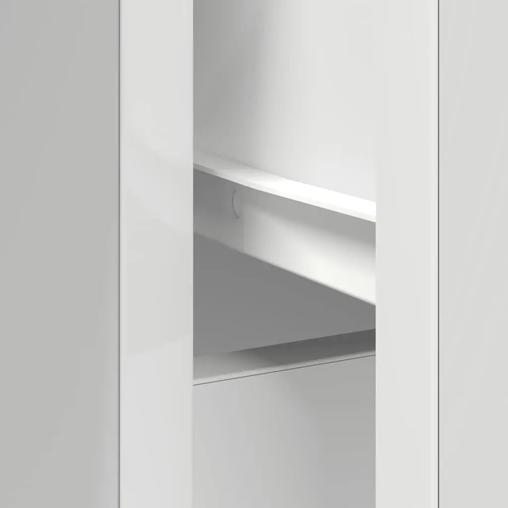 White Sideboard Cabinet with Drawer Storage Engineered Wood 101cm W x 35cm D x 76cm H