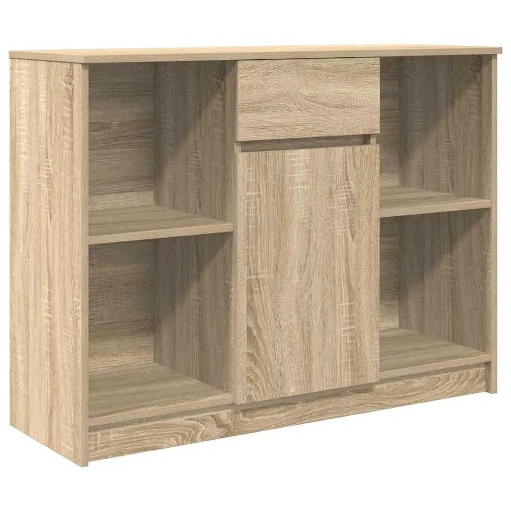 Sideboard Storage Cabinet with Drawer Brown Engineered Wood Buffet Hallway