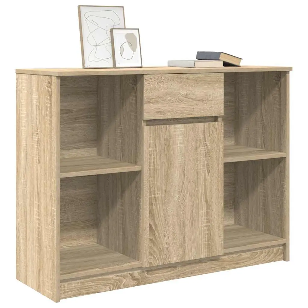 Sideboard Storage Cabinet with Drawer Brown Engineered Wood Buffet Hallway