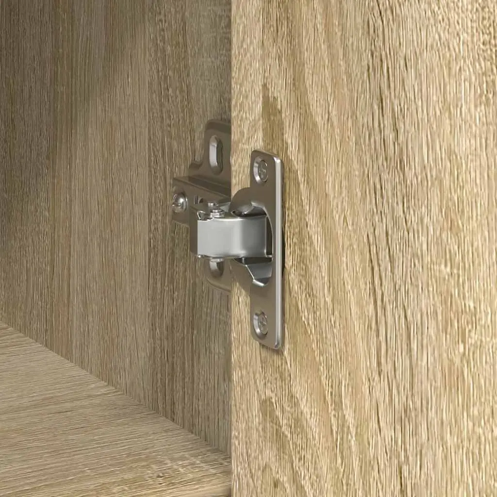 Sideboard Storage Cabinet with Drawer Brown Engineered Wood Buffet Hallway