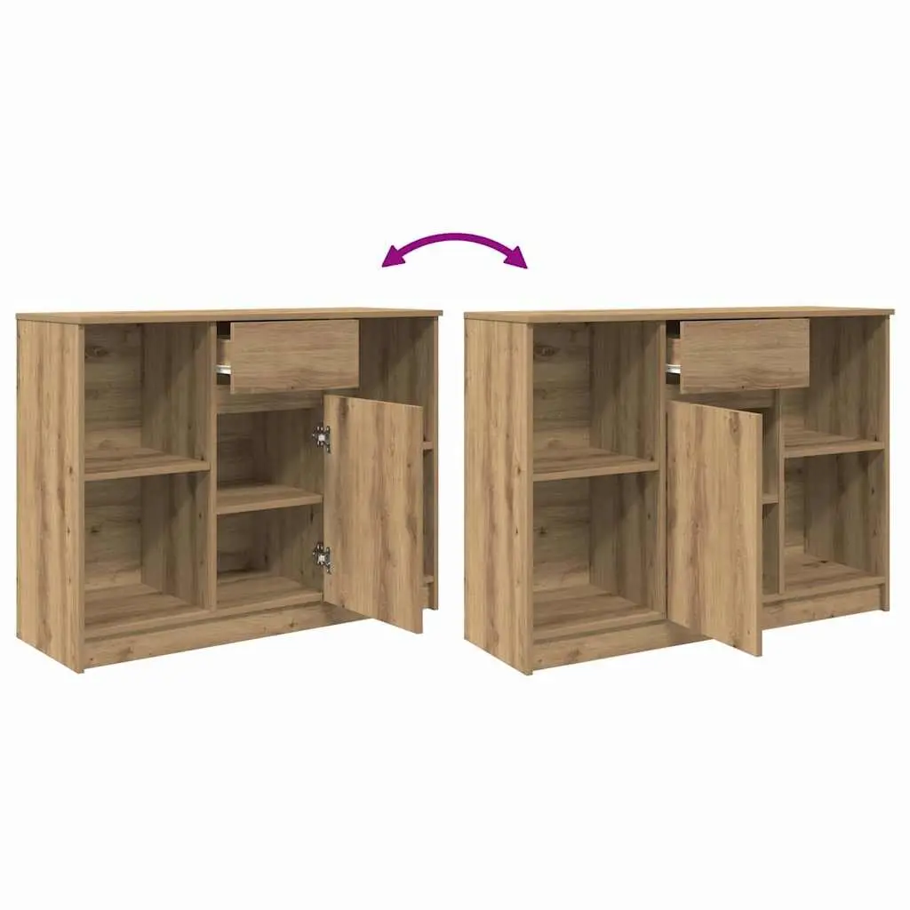 Sideboard Storage Cabinet Engineered Wood Brown 101x35x76 cm