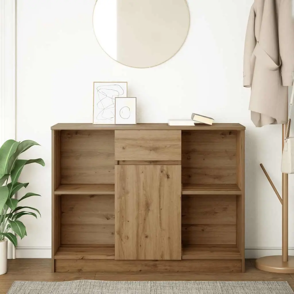 Sideboard Storage Cabinet Engineered Wood Brown 101x35x76 cm