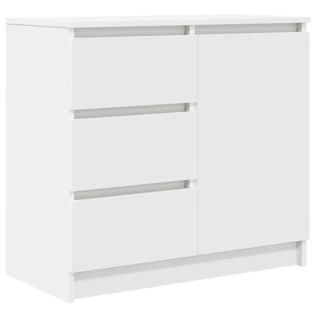 Sideboard Storage Cabinet White Engineered Wood 71 x 35 x 65 cm