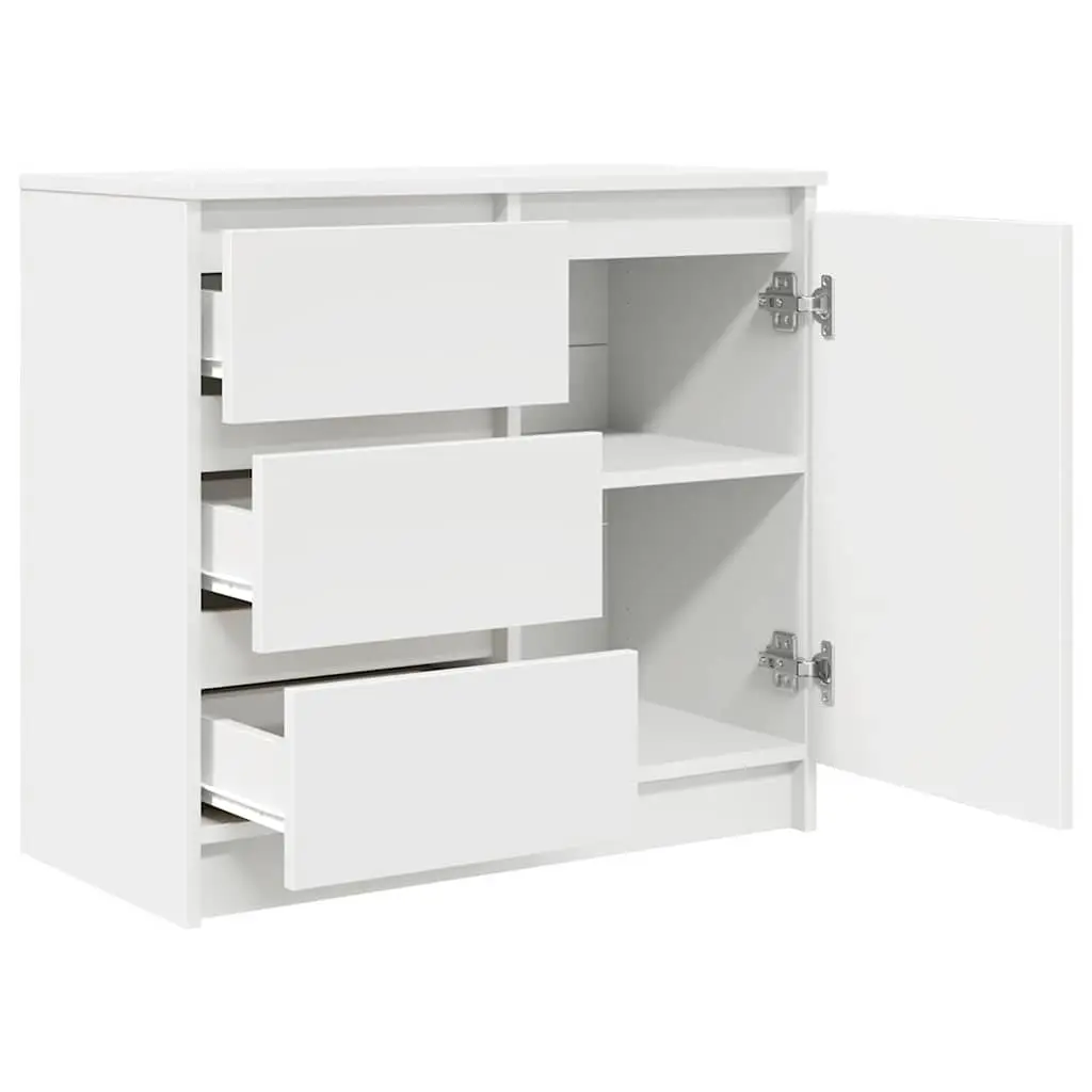 Sideboard Storage Cabinet White Engineered Wood 71 x 35 x 65 cm