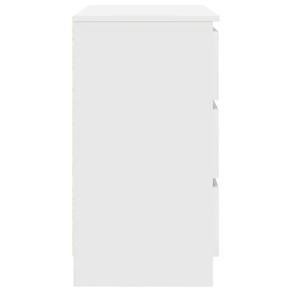 Sideboard Storage Cabinet White Engineered Wood 71 x 35 x 65 cm
