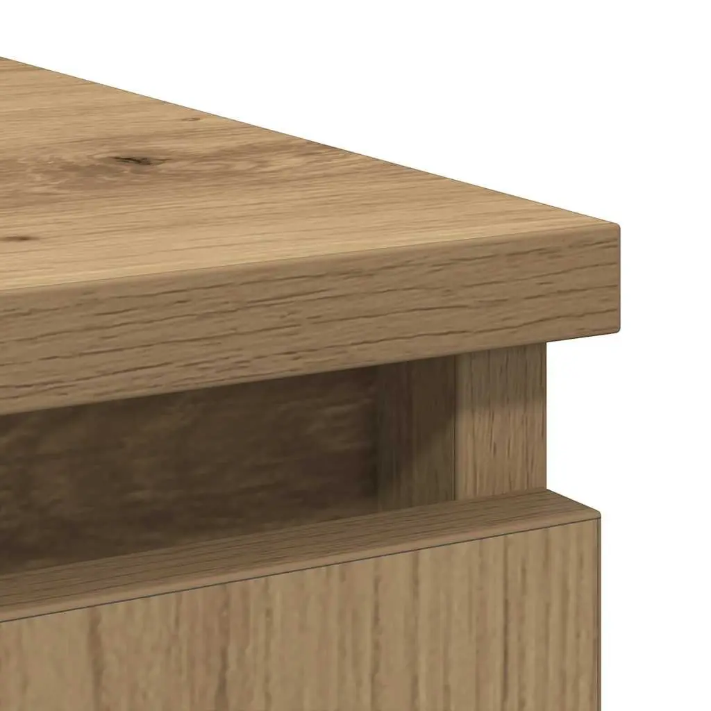 Sideboard Storage Cabinet with Drawer Brown Engineered Wood Buffet Organiser