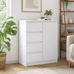 Friendly White Sideboard Cabinet with Versatile Storage