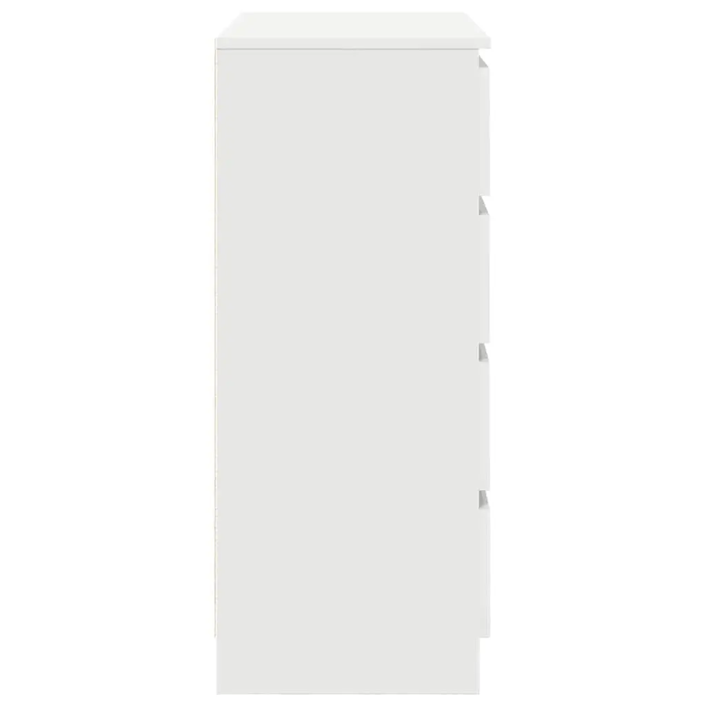 White Sideboard Cabinet with Drawers Shelf Door Storage Furniture Living Room
