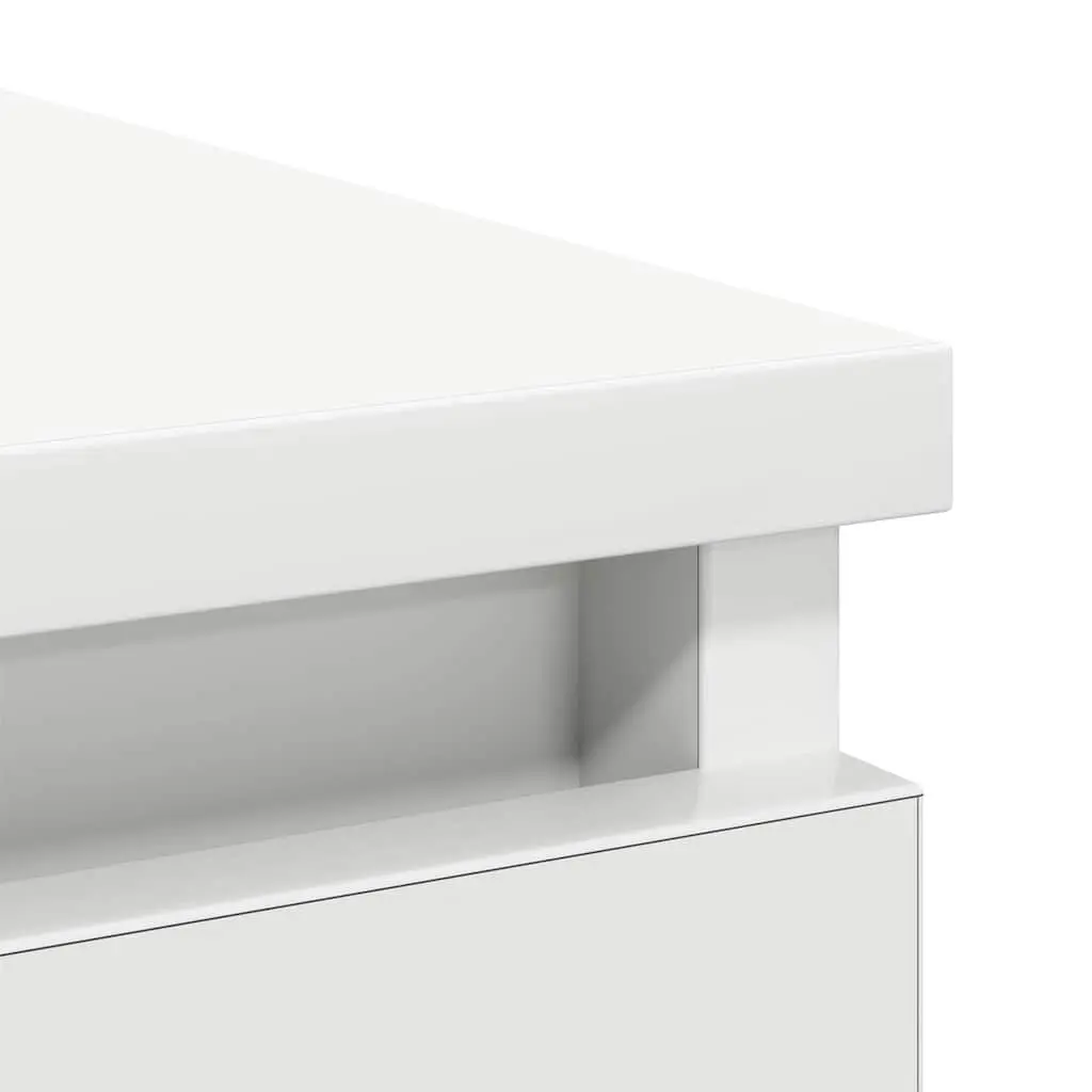 White Sideboard Cabinet with Drawers Shelf Door Storage Furniture Living Room