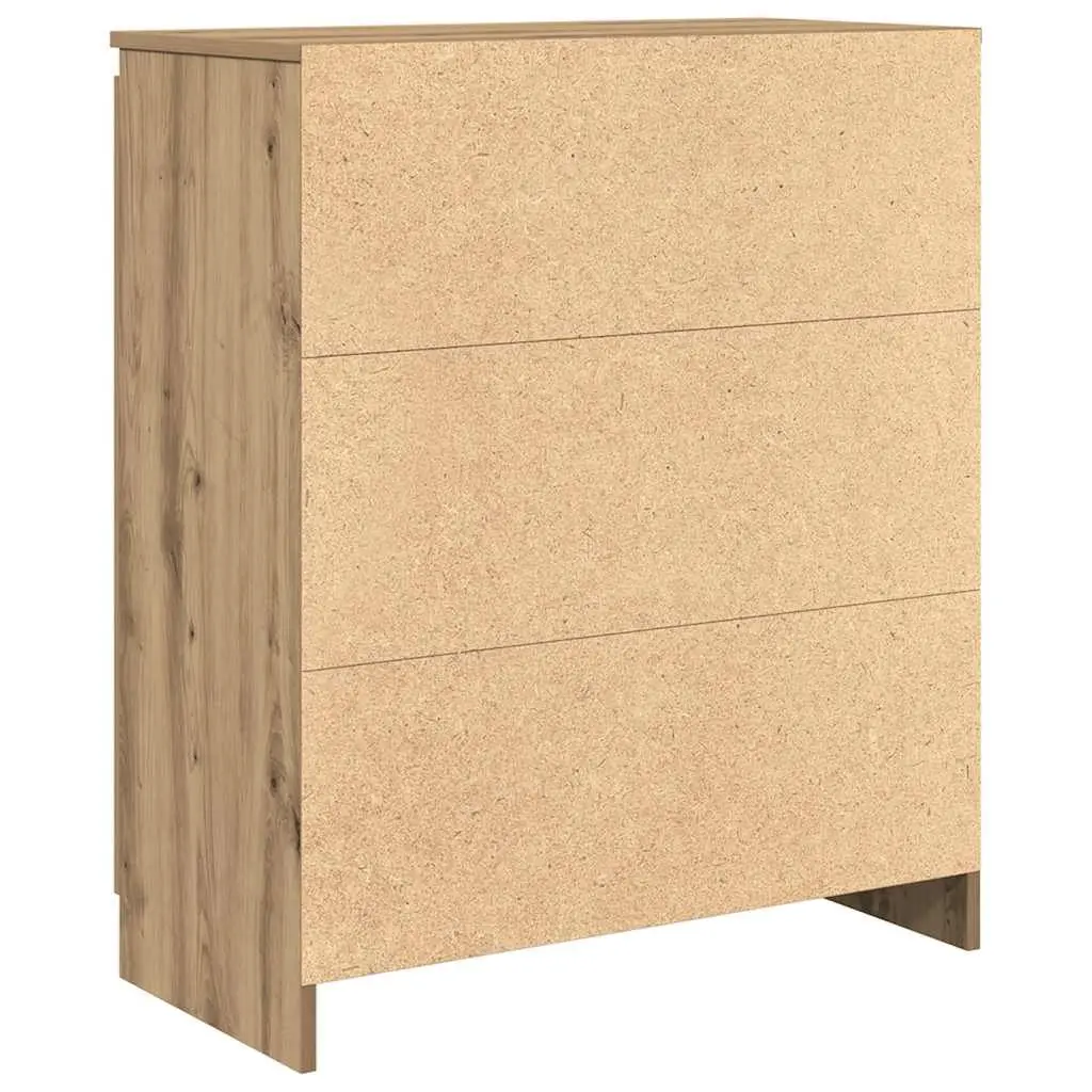Sideboard with Drawers and Door Brown Engineered Wood Storage Cabinet 71W x 35D x 84H cm