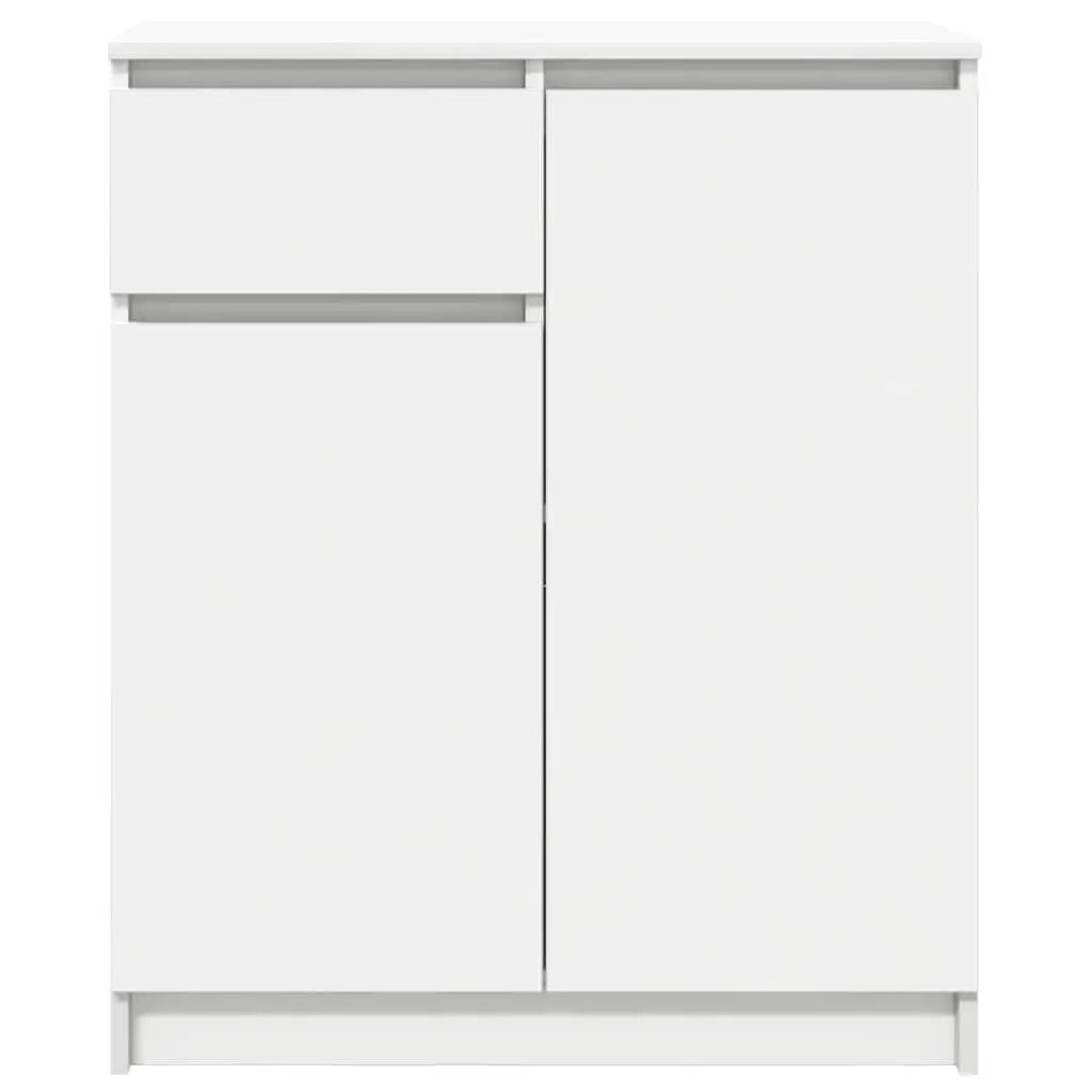 White Sideboard Storage Cabinet with Drawer Doors Shelves 71W x 35D x 84H cm