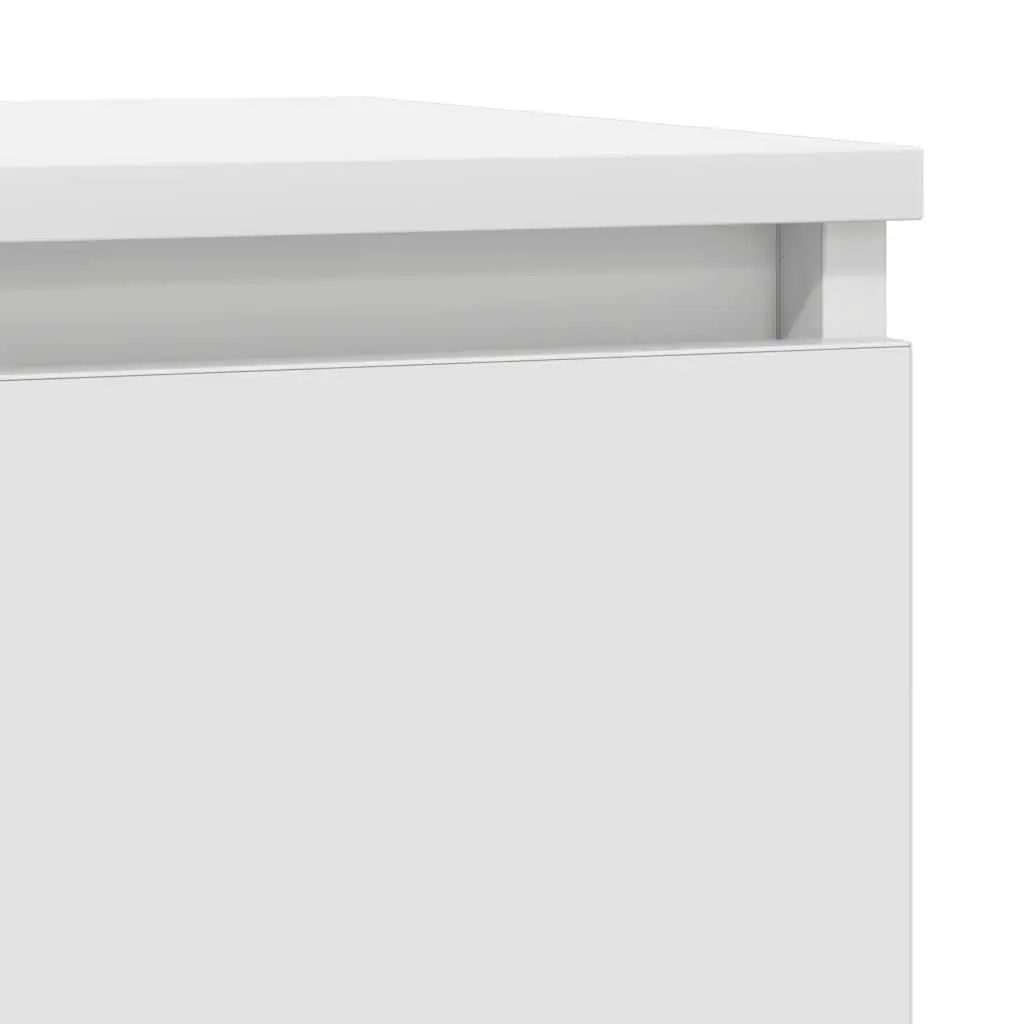 White Sideboard Storage Cabinet with Drawer Doors Shelves 71W x 35D x 84H cm