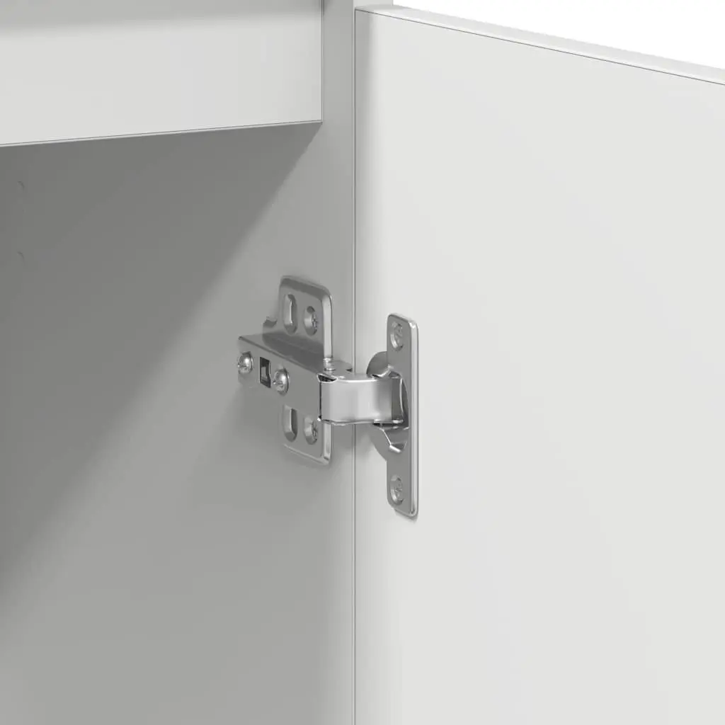 White Sideboard Storage Cabinet with Drawer Doors Shelves 71W x 35D x 84H cm