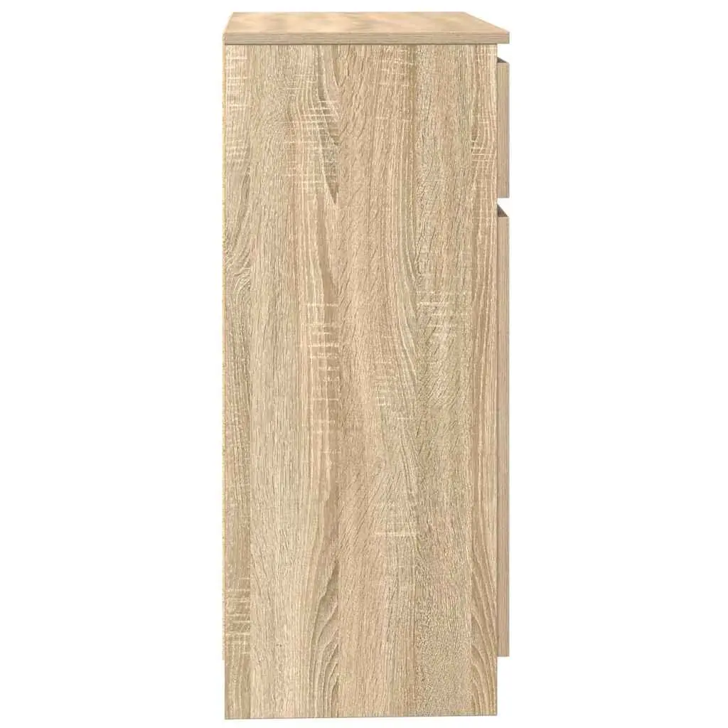 Sideboard Storage Cabinet with Drawer Brown Engineered Wood Living Room Buffet