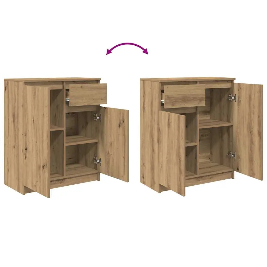 Sideboard Storage Cabinet Engineered Wood Brown 71W x 35D x 84H cm