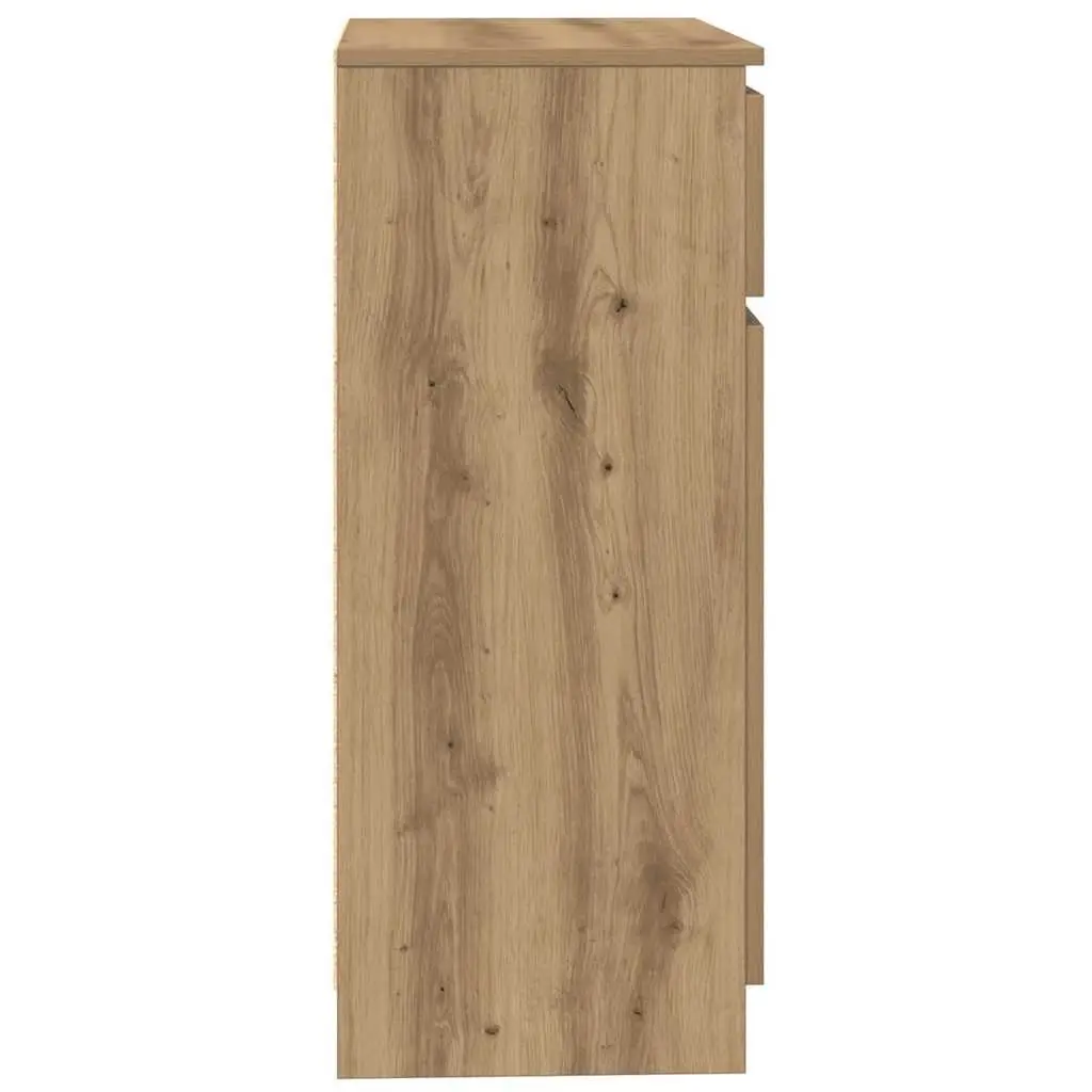 Sideboard Storage Cabinet Engineered Wood Brown 71W x 35D x 84H cm