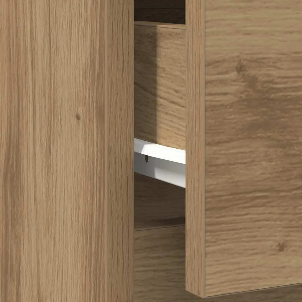 Sideboard Storage Cabinet Engineered Wood Brown 71W x 35D x 84H cm
