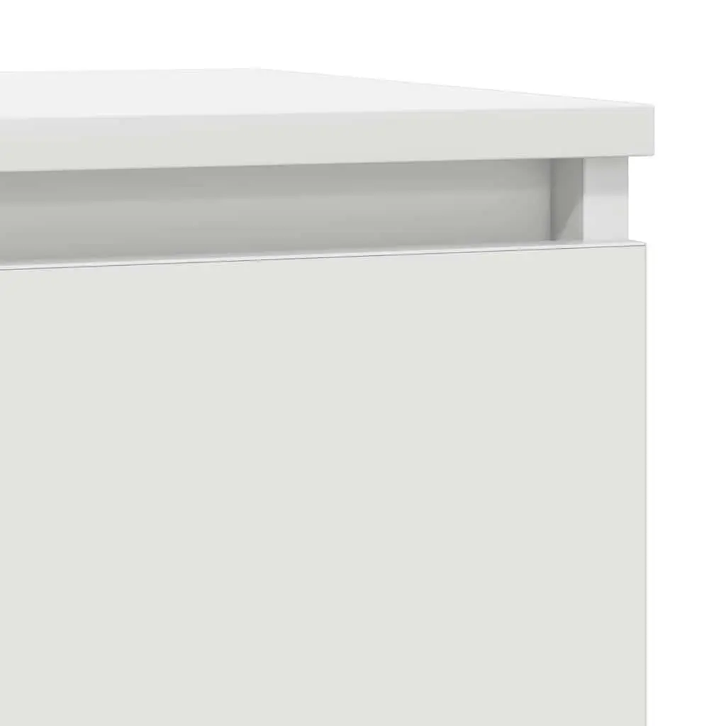 White Sideboard Storage Cabinet with Drawer Doors Shelf Engineered Wood
