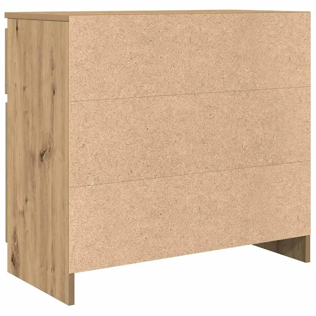 Sideboard with Drawer Brown Engineered Wood Storage Cabinet 71 x 35 x 65 cm