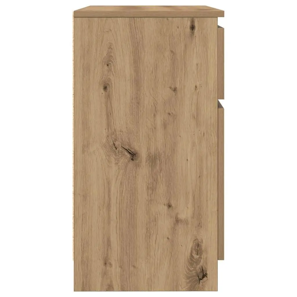 Sideboard with Drawer Brown Engineered Wood Storage Cabinet 71 x 35 x 65 cm