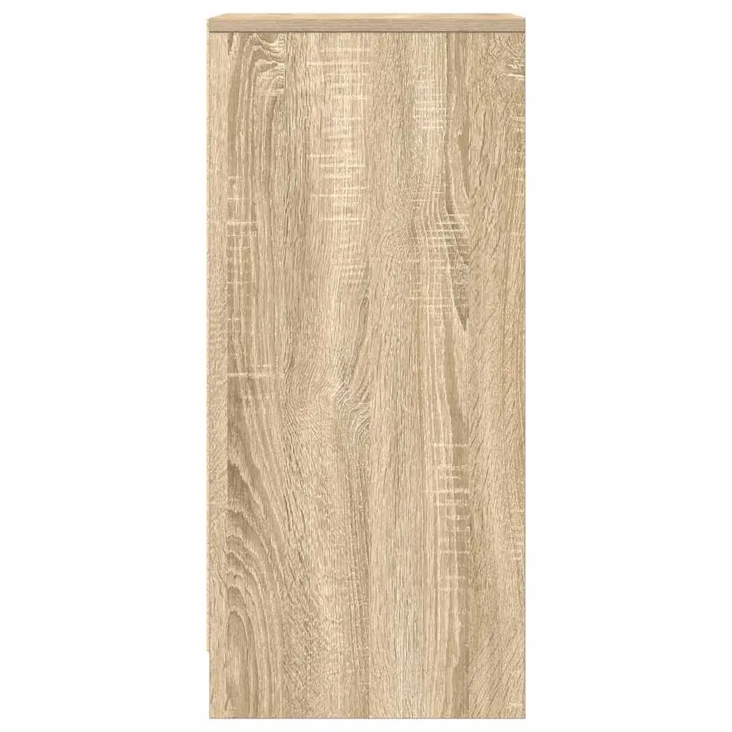 Sideboard Storage Cabinet Brown Engineered Wood Buffet Cupboard Furniture