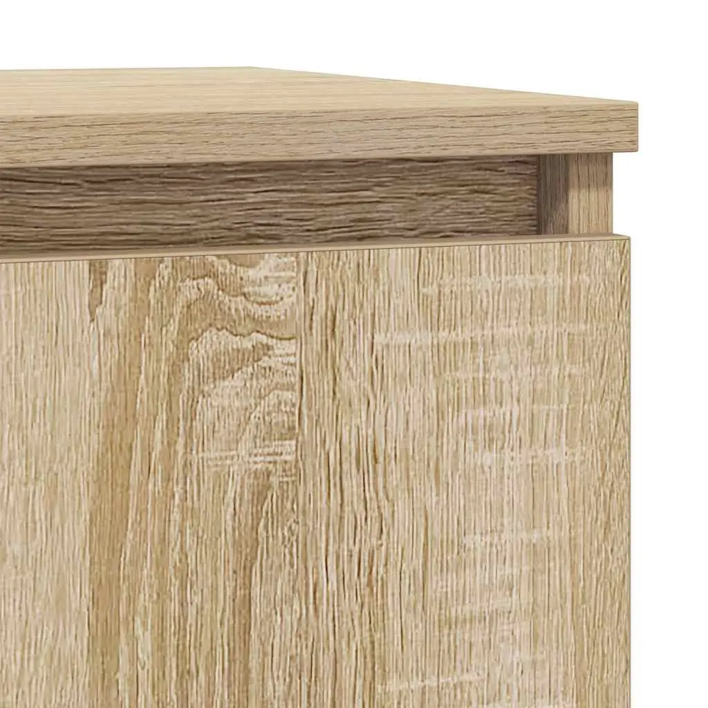 Sideboard Storage Cabinet Brown Engineered Wood Buffet Cupboard Furniture