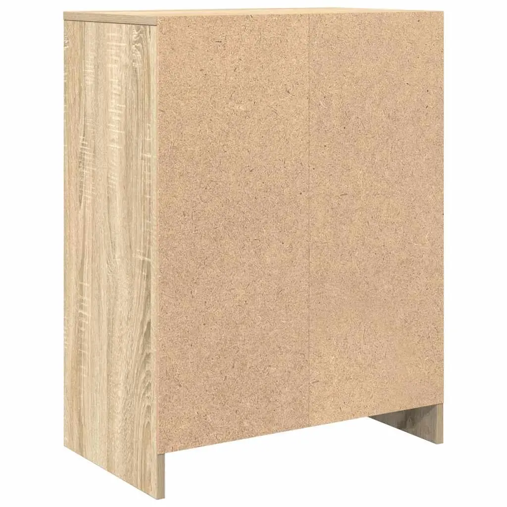 Engineered Wood Sideboard Brown Storage Cabinet 57x34x76cm