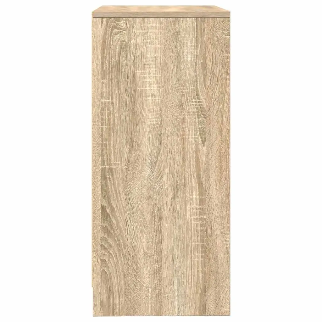 Engineered Wood Sideboard Brown Storage Cabinet 57x34x76cm