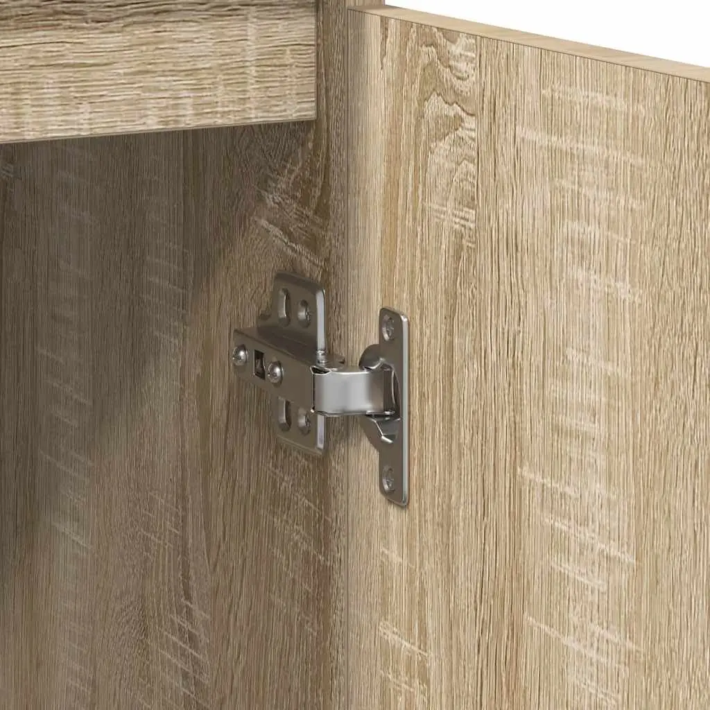 Engineered Wood Sideboard Brown Storage Cabinet 57x34x76cm