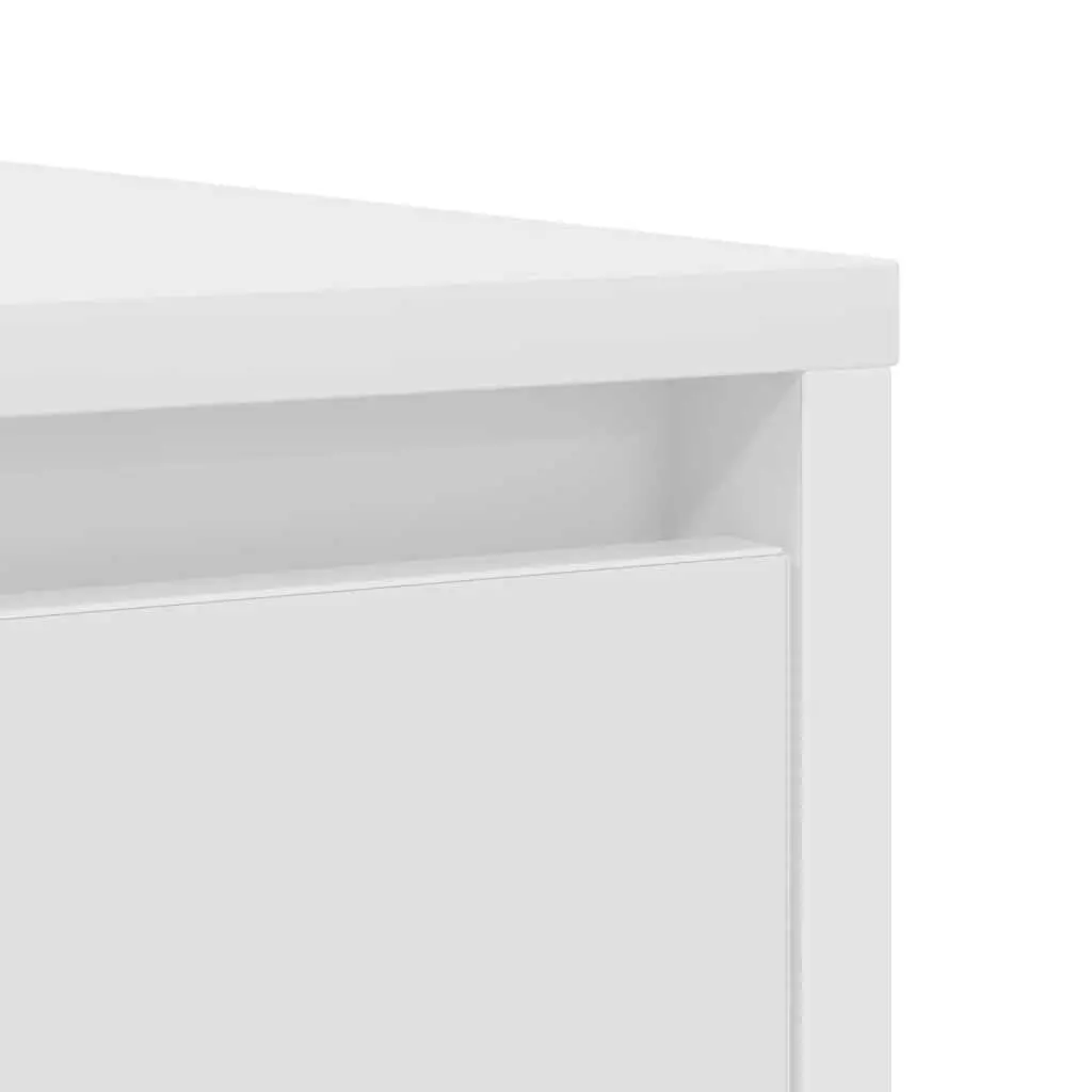 White Sideboard Cabinet Engineered Wood 85x34x76cm