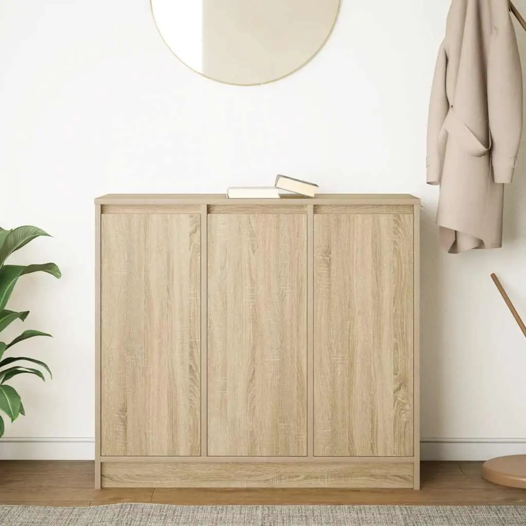 Sideboard Sonoma Oak Engineered Wood Storage Cabinet 85x34x76 cm