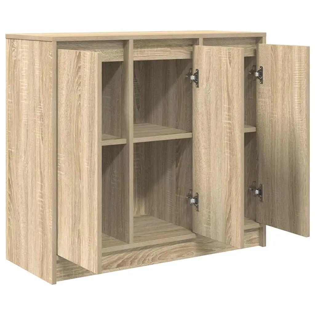 Sideboard Sonoma Oak Engineered Wood Storage Cabinet 85x34x76 cm