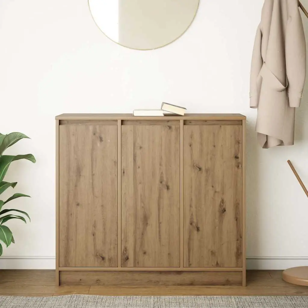 Sideboard Buffet Cabinet Storage Engineered Wood Artisan Oak Brown 85x34x76cm