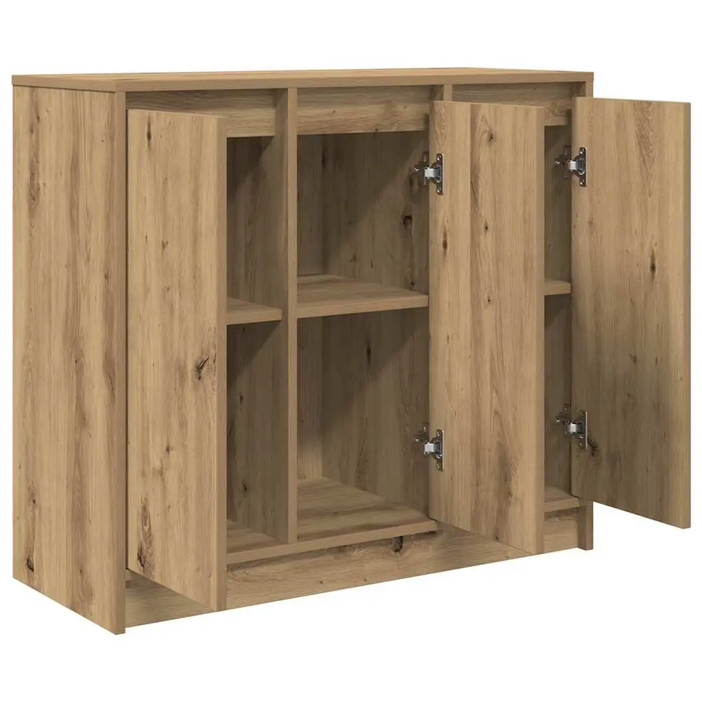 Sideboard Buffet Cabinet Storage Engineered Wood Artisan Oak Brown 85x34x76cm