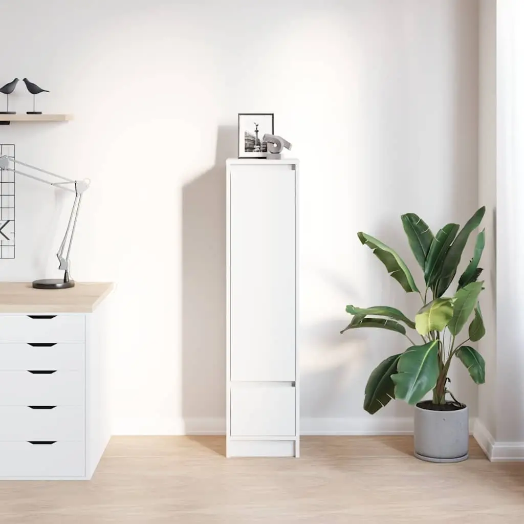Highboard Storage Cabinet Engineered Wood White 29.5 x 34 x 119.5 cm