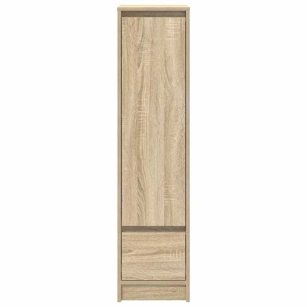 Highboard Storage Cabinet Brown Engineered Wood 29.5W x 34D x 119.5H cm