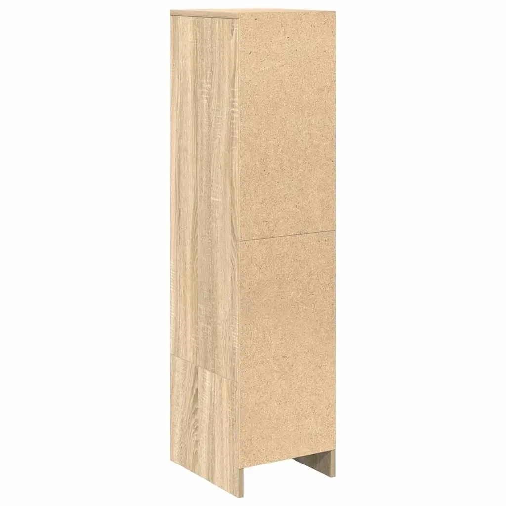 Highboard Storage Cabinet Brown Engineered Wood 29.5W x 34D x 119.5H cm