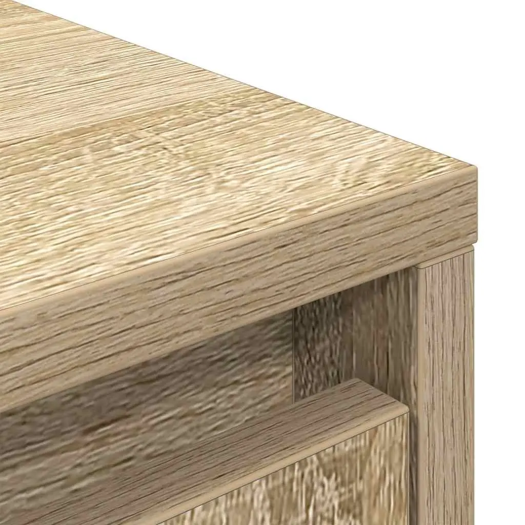 Highboard Storage Cabinet Brown Engineered Wood 29.5W x 34D x 119.5H cm